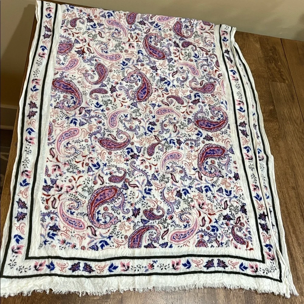 Talbots scarf. Viscose. 24” x 64”.  Paisley